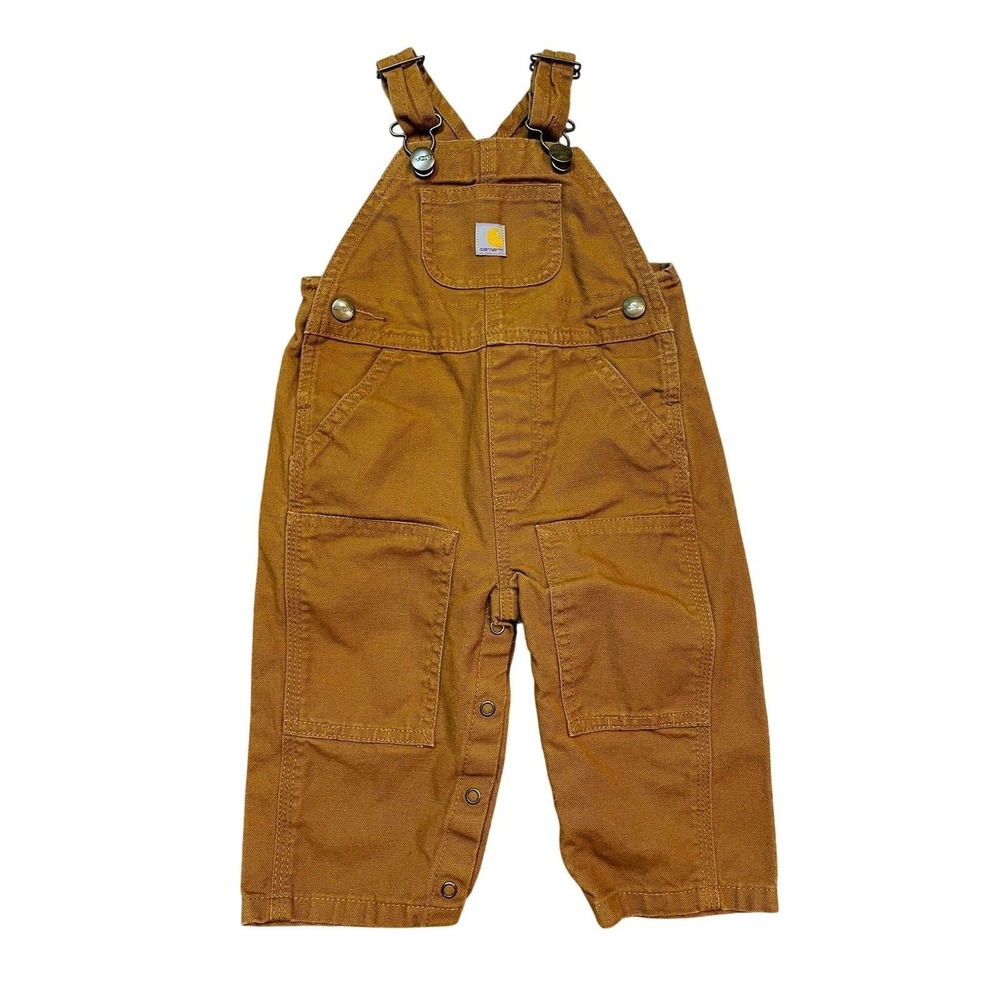 Carhartt Overalls Brown Canvas Bibs‎ Baby 9M Gorpcore